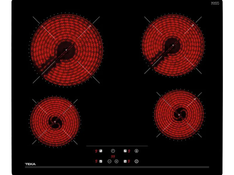 Mặt Trước Bếp Điện Hồng Ngoại 4 Vùng Nấu Teka Tz 6415 Cảm Ứng