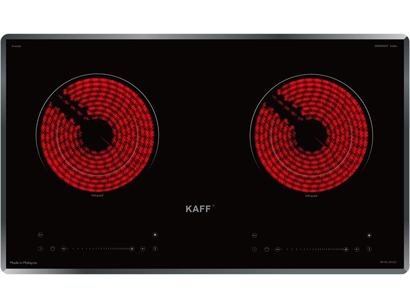 Mặt Trước Bếp Điện Hồng Ngoại Đôi Kaff Kf-Fl101Cc 2200W Cảm Ứng