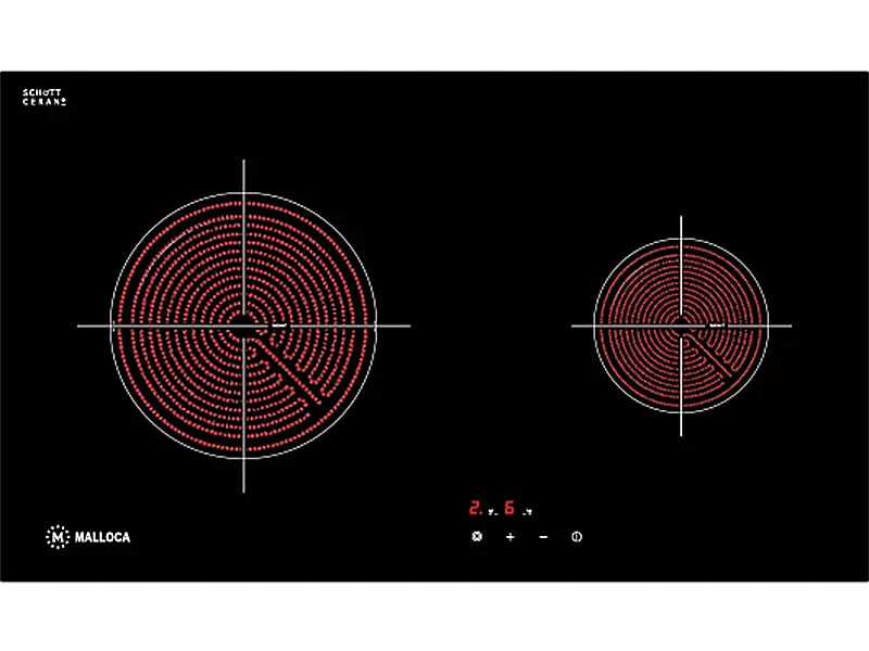 Bếp Điện Hồng Ngoại Đôi Malloca Mr 732 4400W Cảm Ứng 1 Mặt Trước Bếp Điện Hồng Ngoại Đôi Malloca Mr 732 2400W Cảm Ứng