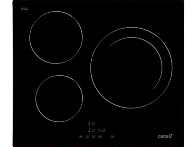 Mặt Trước Bếp Điện Từ 3 Vùng Nấu Cata I 6003 Bk 2300W Cảm Ứng