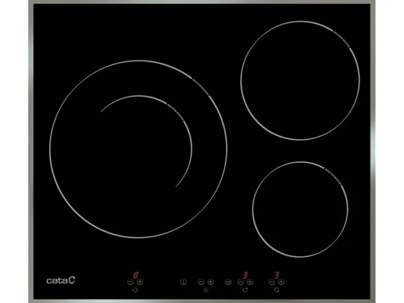 Mặt Trước Bếp Điện Từ 3 Vùng Nấu Cata Ib 6030 X 3600W Cảm Ứng