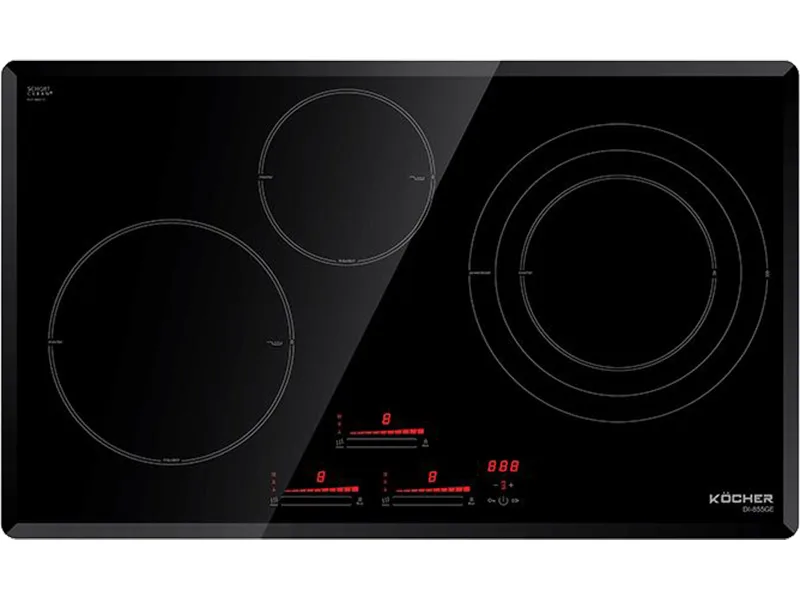Mặt Trước Bếp Điện Từ 3 Vùng Nấu Kocher Di 855Ge 5500W Cảm Ứng