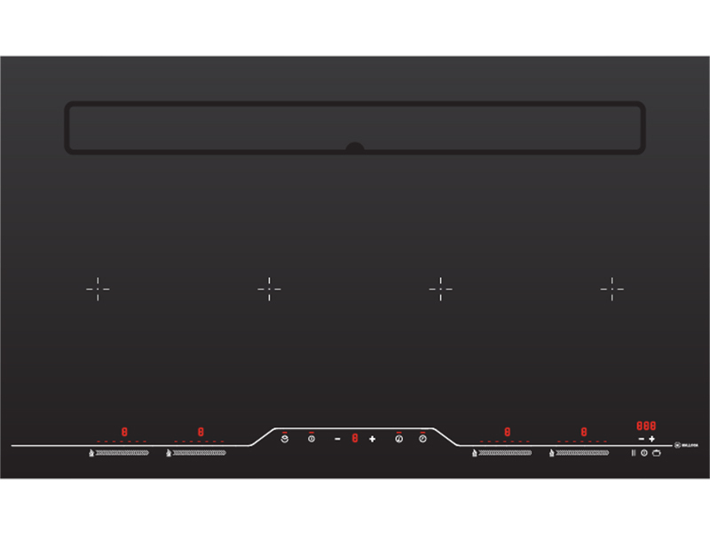 Mặt Trước Bếp Điện Từ 4 Vùng Nấu Malloca Hih 904 Slim Cảm Ứng