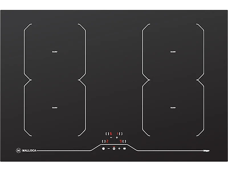 Mặt Trước Bếp Điện Từ 4 Vùng Nấu Malloca Mi-784 Itg 3000W Cảm Ứng