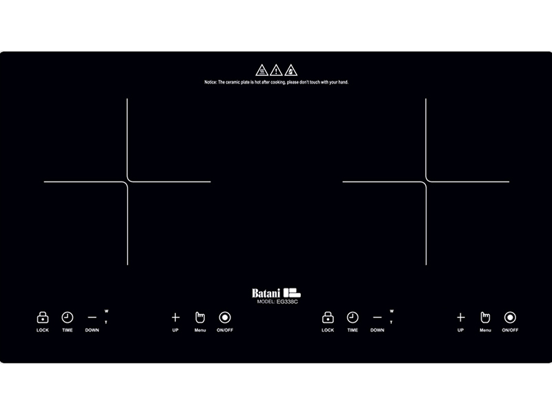 Bếp Điện Từ Đôi Batani Eg-338C 4400W Cảm Ứng 1 Mặt Trước Bếp Điện Từ Đôi Batani Eg-338C 2200W Cảm Ứng