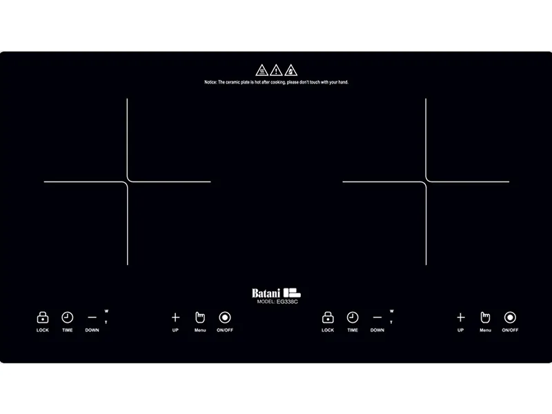 Bếp Điện Từ Đôi Batani Eg-338C 4400W Cảm Ứng 1 Mặt Trước Bếp Điện Từ Đôi Batani Eg-338C 2200W Cảm Ứng