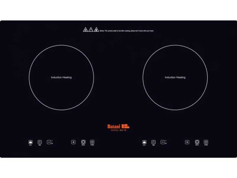 Mặt Trước Bếp Điện Từ Đôi Batani Eg-15A 2000W Cảm Ứng