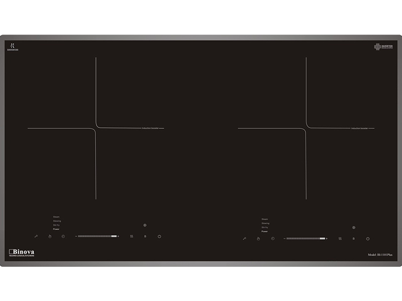 Bếp Điện Từ Đôi Binova Bi-1101Plus 5200W Cảm Ứng 1 Mặt Trước Bếp Điện Từ Đôi Binova Bi-1101Plus 2600W Cảm Ứng