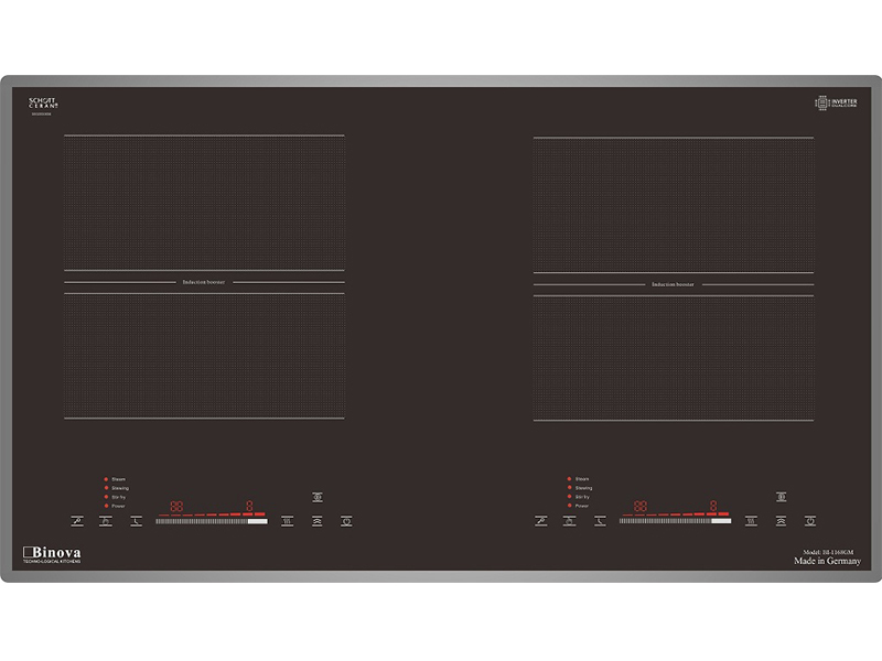 Bếp Điện Từ Đôi Binova Bi-1168Gm 5200W Cảm Ứng 1 Mặt Trước Bếp Điện Từ Đôi Binova Bi-1168Gm 3200W Cảm Ứng