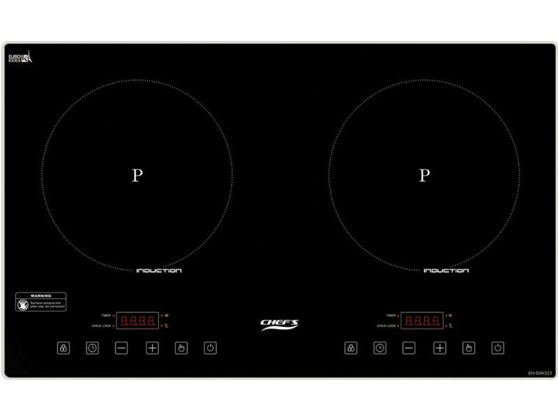 Bếp Điện Từ Đôi Chefs Eh-Dih321 3400W Cảm Ứng 1 Mặt Trước Bếp Điện Từ Đôi Chefs Eh-Dih321 2000W Cảm Ứng