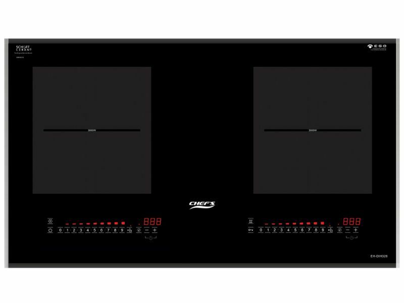 Bếp Điện Từ Đôi Chefs Eh-Dih326 3600W Cảm Ứng 1 Mặt Trước Bếp Điện Từ Đôi Chefs Eh Dih326 3000W Cảm Ứng
