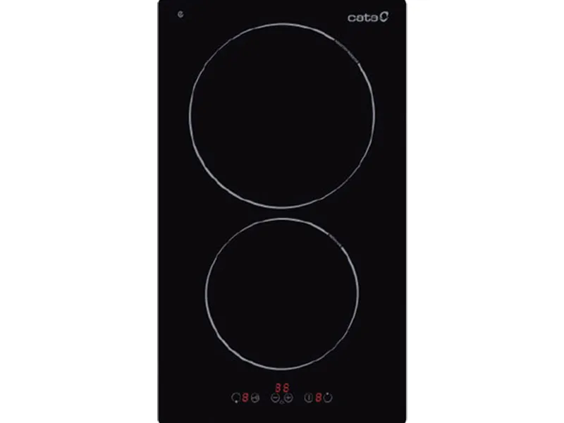 Mặt Trước Bếp Điện Từ Đôi Domino Cata Isb 3102 Bk 2300W Cảm Ứng