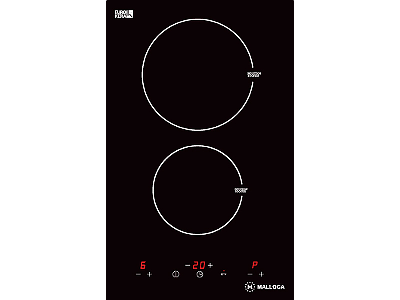 Bếp Điện Từ Đôi Domino Malloca Mdh-02I 3800W Cảm Ứng 1 Mặt Trước Bếp Điện Từ Đôi Domino Malloca Mdh-02I 2000W Cảm Ứng