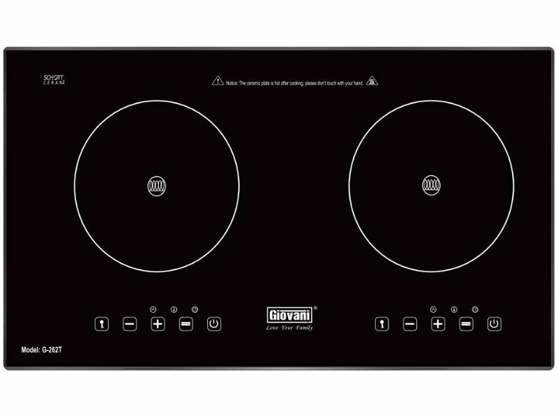 Mặt Trước Bếp Điện Từ Đôi Giovani G-262T 1800W Cảm Ứng