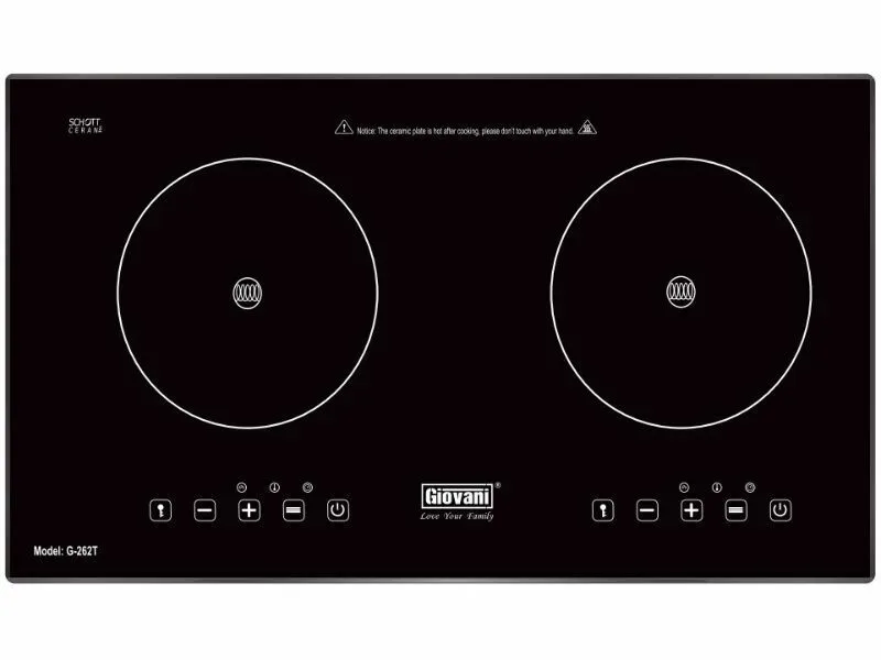 Mặt Trước Bếp Điện Từ Đôi Giovani G-262T 1800W Cảm Ứng