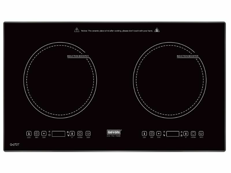 Mặt Trước Bếp Điện Từ Đôi Giovani G-272T 2000W Cảm Ứng