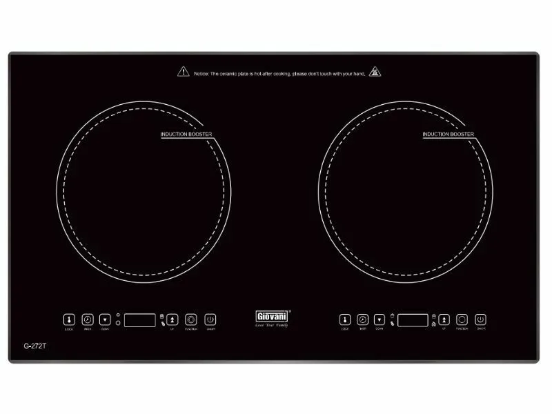Bếp Điện Từ Đôi Giovani G-272T 4000W Cảm Ứng 1 Mặt Trước Bếp Điện Từ Đôi Giovani G-272T 2000W Cảm Ứng