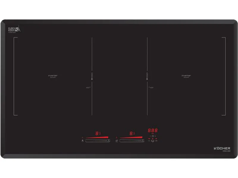 Bếp Điện Từ Đôi Kocher Dib4 888 4000W Cảm Ứng 1 Mặt Trước Bếp Điện Từ Đôi Kocher Dib4 888 3000W Cảm Ứng