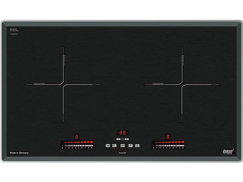 Bếp Điện Từ Đôi Lorca Lci-809D 3700W Cảm Ứng 1 Mặt Trước Bếp Điện Từ Đôi Lorca Lci 809D 3000W Cảm Ứng