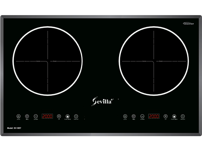 Bếp Điện Từ Đôi Sevilla Sv-189T 4000W Cảm Ứng 1 Mặt Trước Bếp Điện Từ Đôi Sevilla Sv-189T 2000W Cảm Ứng