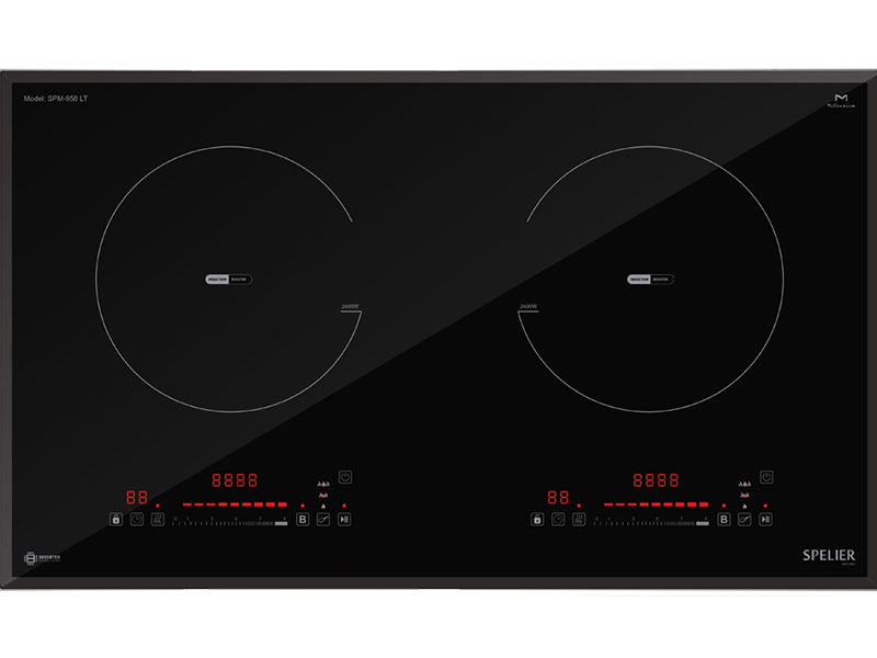 Bếp Điện Từ Đôi Spelier Spm 958Lt 5200W Cảm Ứng 1 Mặt Trước Bếp Điện Từ Đôi Spelier Spm 958Lt 2600W Cảm Ứng