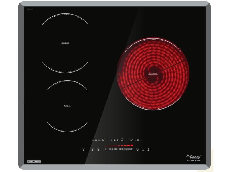 Bếp Điện Từ Hồng Ngoại 3 Vùng Nấu Canzy Cz Tl67Hb 6800W Cảm Ứng 1 Mặt Trước Bếp Điện Từ Hồng Ngoại 3 Vùng Nấu Canzy Cz Tl67Hb 2500W Cảm Ứng