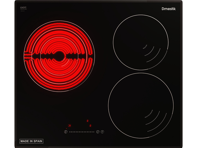 Mặt Trước Bếp Điện Từ Hồng Ngoại D'mestik Es603 Dkt Cảm Ứng Mặt Trước Bếp Điện Từ Hồng Ngoại 3 Vùng Nấu D'mestik Es603 Dkt 3000W Cảm Ứng