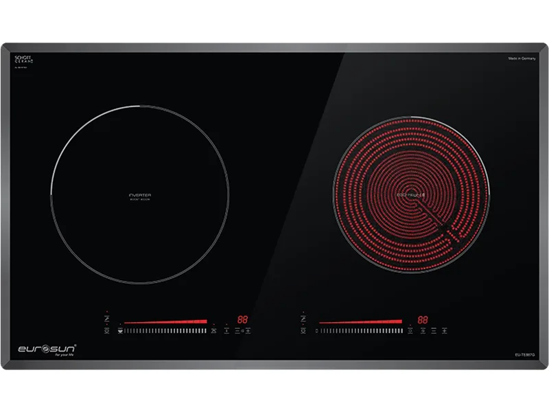 Mặt Trước Bếp Điện Từ Hồng Ngoại Eurosun Eu-Te887G 3000W Cảm Ứng