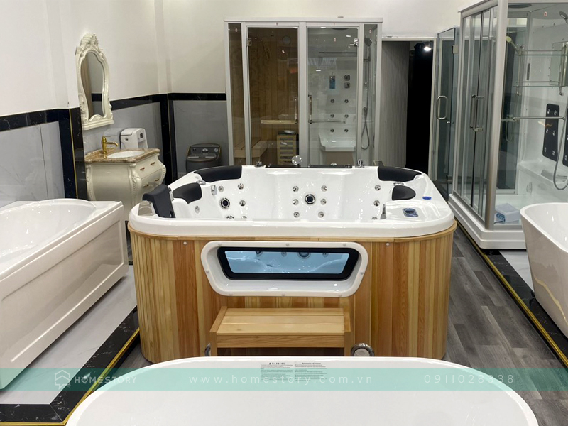 Bồn Tắm Jacuzzi Massage Acrylic Monaco Mc-7116 Vuông Độc Lập 2 Ảnh Sản Phẩm Bồn Jacuzzi Monaco Mc-7116 Thực Tế Tại Showroom Homestory