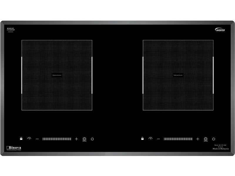 Mặt Trước Bếp Điện Từ Đôi Binova Bi-555-Idc 4400W Cảm Ứng