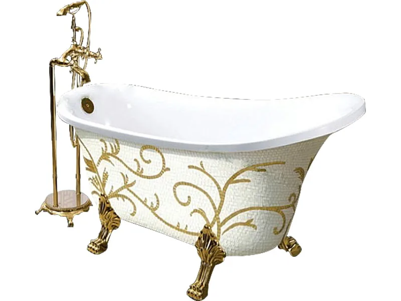 Mặt Trước Bồn Tắm Nằm Đơn Acrylic Monaco Mc-1024 Oval Chân Đế