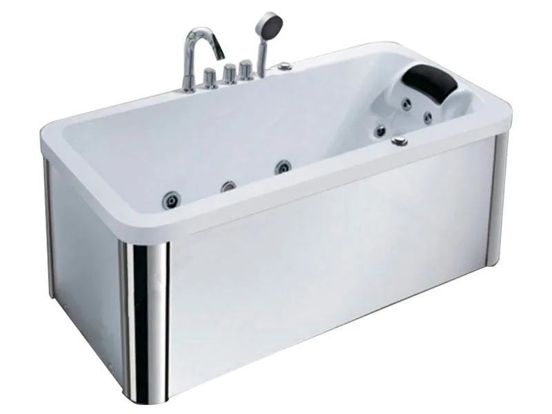 Mặt Trước Bồn Tắm Nằm Đơn Massage Acrylic Monaco Mc-2028 Chữ Nhật Góc