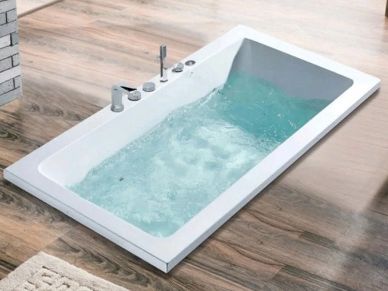 Mặt Trước Bồn Tắm Nằm Đơn Massage Acrylic Monaco Mc-2034 Chữ Nhật Xây