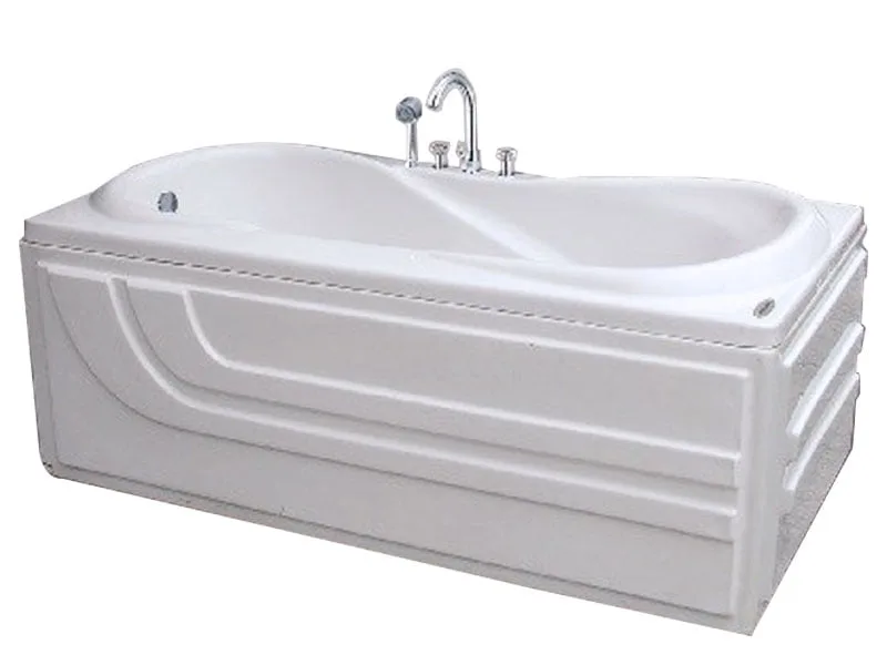 Mặt Trước Bồn Tắm Nằm Đơn Massage Acrylic Việt Mỹ 15M Chữ Nhật Góc