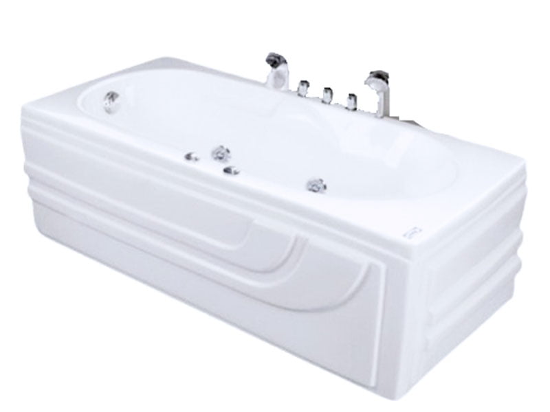 Mặt Trước Bồn Tắm Nằm Đơn Massage Acrylic Việt Mỹ 16.70 Chữ Nhật Góc