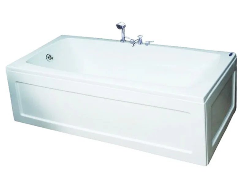 Mặt Trước Bồn Tắm Nằm Đơn Massage Acrylic Việt Mỹ 17.751 Chữ Nhật Góc