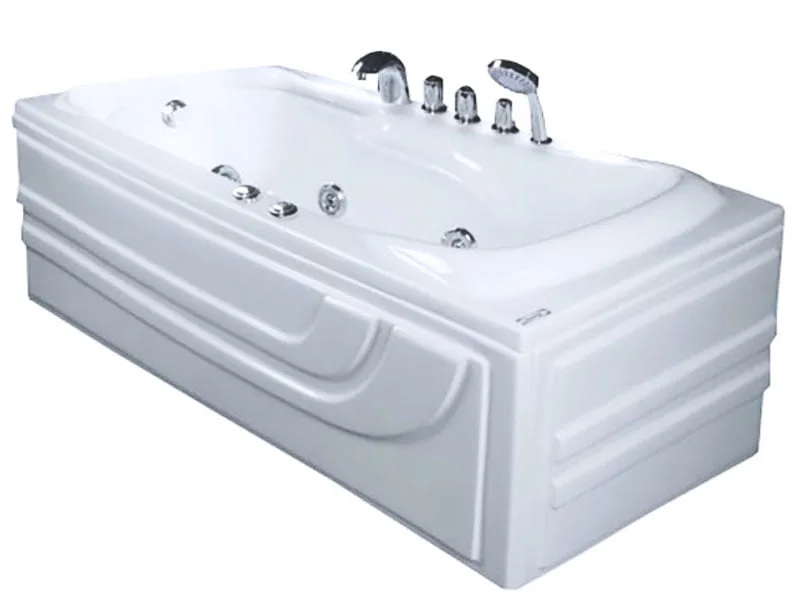 Mặt Trước Bồn Tắm Nằm Đơn Massage Acrylic Việt Mỹ 17E Chữ Nhật Góc