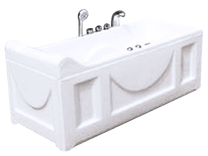 Mặt Trước Bồn Tắm Nằm Đơn Massage Acrylic Việt Mỹ 17Y Chữ Nhật Góc