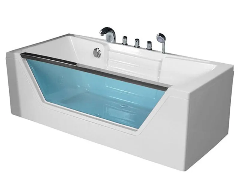 Mặt Trước Bồn Tắm Nằm Đơn Massage Acrylic Việt Mỹ Gb.1 Chữ Nhật Góc