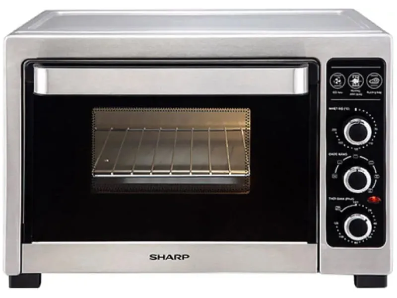Lò Nướng Cơ Sharp Eo-A324Rcsv-St Thùng 32 Lít 1500W 1 Mặt Trước Lò Nướng Cơ Sharp Eo-A324Rcsv-St Thùng 32 Lít 1500W