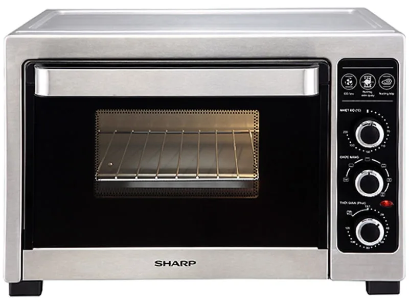 Lò Nướng Cơ Sharp Eo-A383Rcsv-St Thùng 38 Lít 1800W 1 Mặt Trước Lò Nướng Cơ Sharp Eo-A383Rcsv-St Thùng 38 Lít 1800W