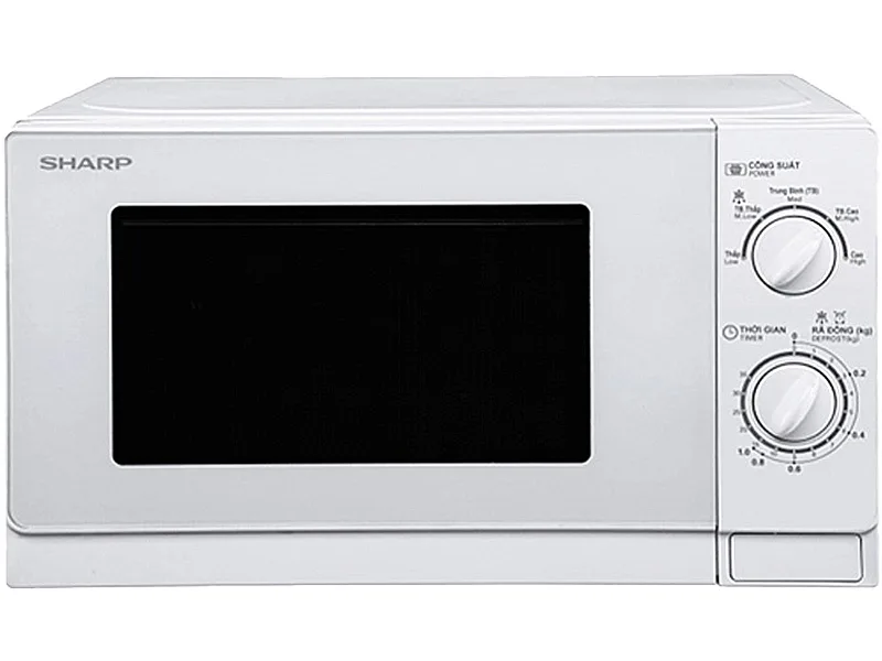 Lò Vi Sóng Mini Sharp R-201Vn-W Mặt Trước Lò Vi Sóng Mini Sharp R-201Vn-W 20 Lít Đặt Nổi