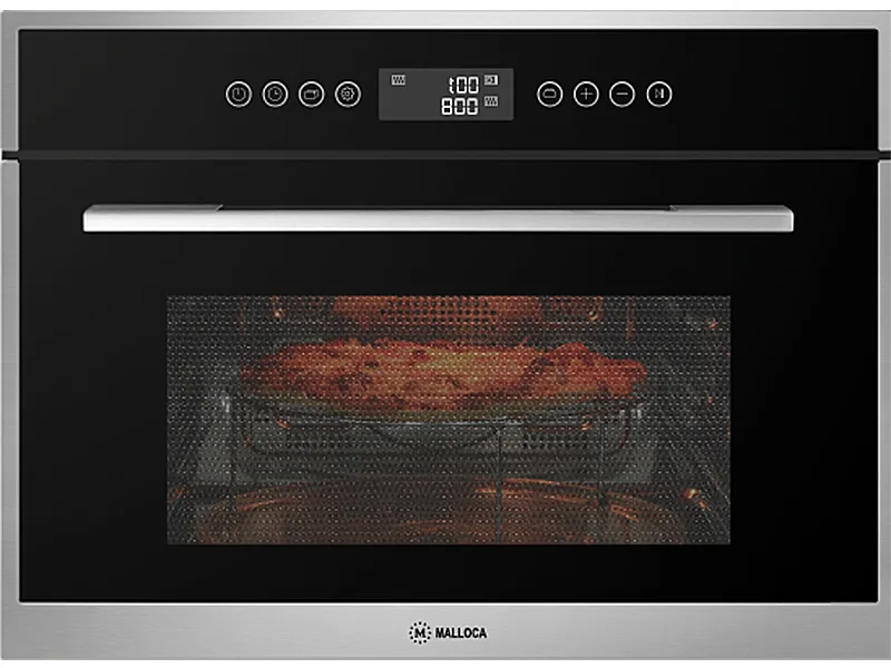 Mặt Trước Lò Vi Sóng Điện Tử Malloca Mw35-Ix03 Kính Đen 35 Lít Âm Tủ