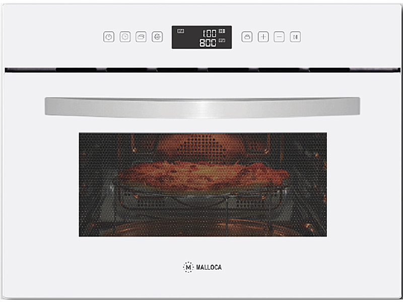 Lò Vi Sóng Điện Tử Malloca Mw35-Ix03 Kính Trắng 35 Lít Âm Tủ 1 Mặt Trước Lò Vi Sóng Điện Tử Malloca Mw35-Ix03 Kính Trắng 35 Lít Âm Tủ