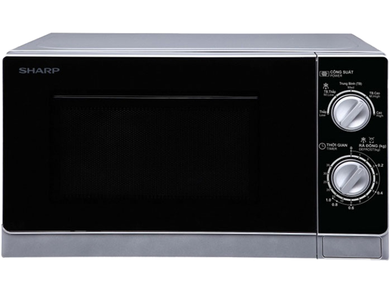 Mặt Trước Lò Vi Sóng Mini Sharp R-205Vn-S 20 Lít Đặt Nổi