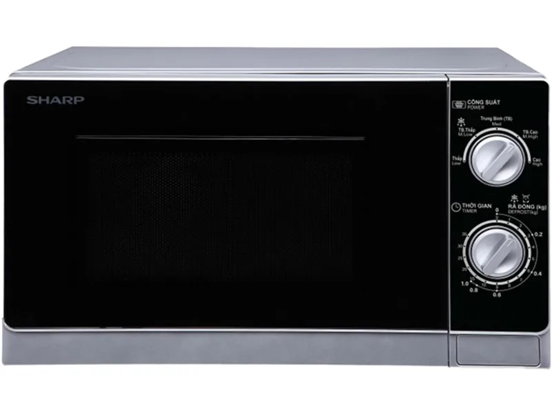 Mặt Trước Lò Vi Sóng Mini Sharp R-205Vn-S 20 Lít Đặt Nổi