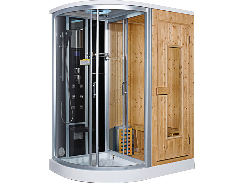 Phòng Xông Hơi Khô Ướt Kết Hợp Đế Acrylic Rudylux RD-8858A/B 1m6 x 1m1 1 Mặt Trước Phòng Xông Hơi Khô Ướt Kết Hợp Đế Acrylic Rudylux RD-8858A/B 1600 x 1100