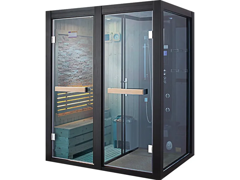 Mặt Trước Phòng Xông Hơi Khô Ướt Kết Hợp Đế Acrylic Rudylux RD-9911 1800 x 1300