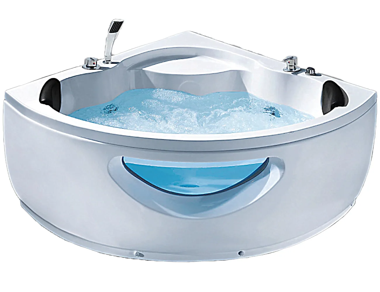 Mặt Trước Bồn Tắm Nằm Đôi Massage Acrylic Rudylux RD-2705-9 Tam Giác Góc