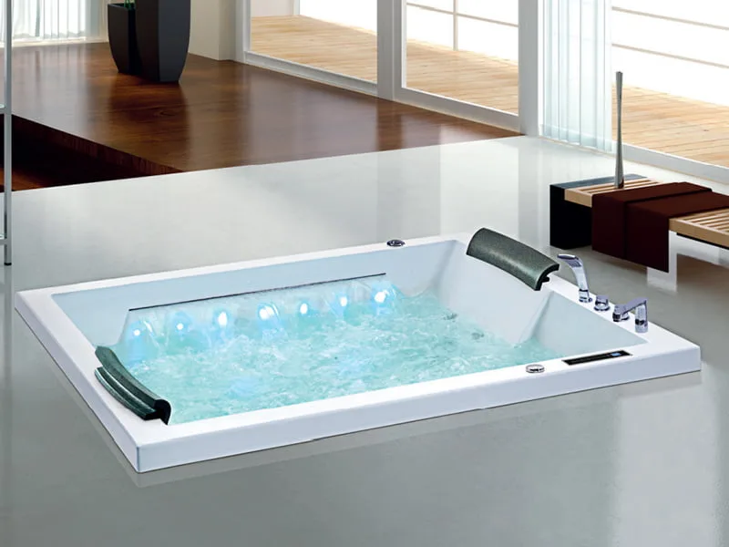 Mặt Trước Bồn Tắm Nằm Đôi Massage Acrylic Rudylux Rd-93996-9 Chữ Nhật Xây